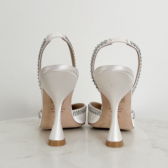 Stuart Weitzman Gemcut Xcurve Crystal Slingback 110mm Pump Size 6.5 - Picture 9 of 12